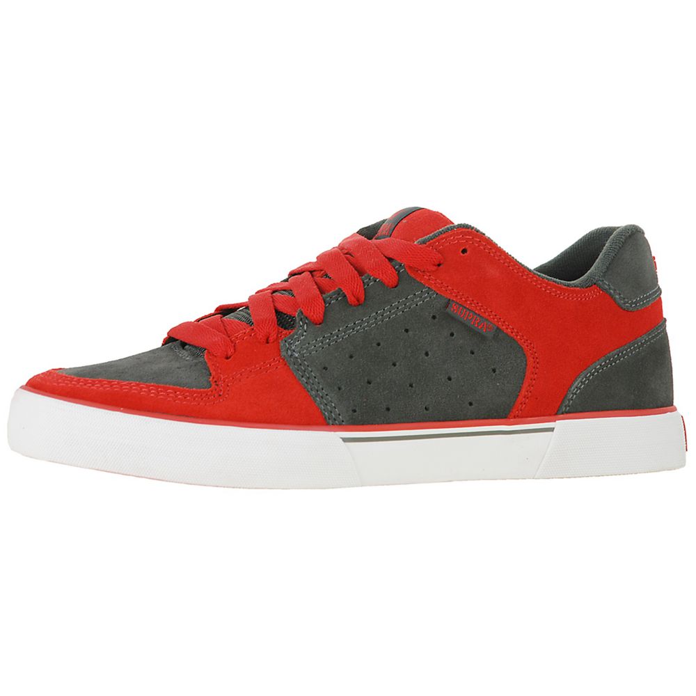 Supra Womens EE Vega Low Top Shoes - Red Grey | Canada G8140-1T88